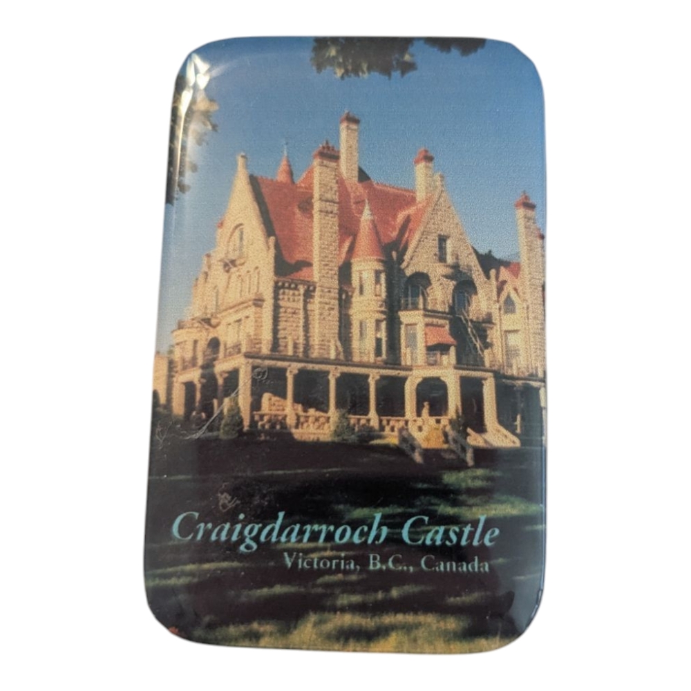 Vintage Metal Craigdarroch Castle Victoria , B.C. Canada Fridge Magnet 2.75"